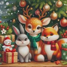 Load image into Gallery viewer, Yishu - Christmas Elk And Rabbit - 40*40CM 11CT 3 Stamped Cross Stitch
