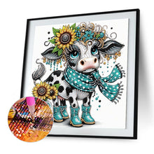 Load image into Gallery viewer, Cute Cows 30*30CM(Canvas) Partial Special Shaped Drill Diamond Painting
