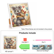 Load image into Gallery viewer, Friendly Cats And Dogs 30*30CM(Canvas) Partial Special Shaped Drill Diamond Painting
