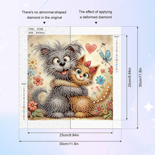 Load image into Gallery viewer, Friendly Cats And Dogs 30*30CM(Canvas) Partial Special Shaped Drill Diamond Painting
