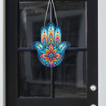 Load image into Gallery viewer, Acrylic Lotus Palm 5D DIY Diamond Painting Dots Pendant for Garden Window Decor
