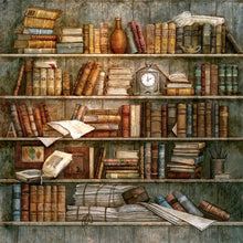 Load image into Gallery viewer, Bookshelf 40*40CM(Canvas) Full Round Drill Diamond Painting

