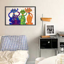 Load image into Gallery viewer, High Street Cat 50*30CM(Canvas) Full Round Drill Diamond Painting
