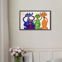 Load image into Gallery viewer, High Street Cat 50*30CM(Canvas) Full Round Drill Diamond Painting
