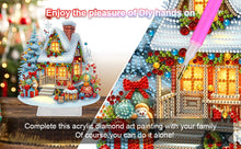 Load image into Gallery viewer, Christmas Acrylic Special Shape House Desktop Diamond Art Kits for Home Decor
