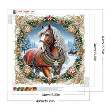 Load image into Gallery viewer, Christmas Horse 40*40CM(Canvas) Partial Special Shaped Drill Diamond Painting

