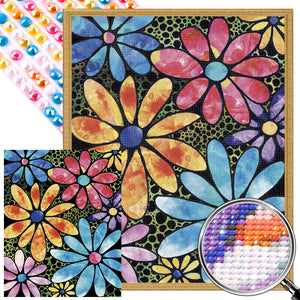 Colorful Flowers 40*50CM(Picture) Full Round Drill Diamond Painting