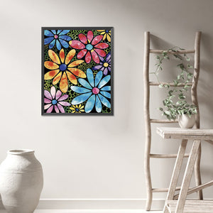Colorful Flowers 40*50CM(Picture) Full Round Drill Diamond Painting