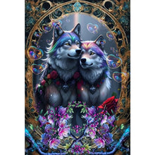 Load image into Gallery viewer, Two Wolves With A Heart For Each Other 50*70CM(Canvas) Full Round Drill Diamond Painting
