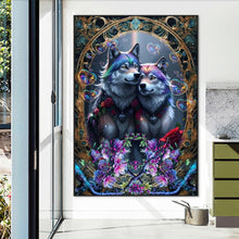 Load image into Gallery viewer, Two Wolves With A Heart For Each Other 50*70CM(Canvas) Full Round Drill Diamond Painting
