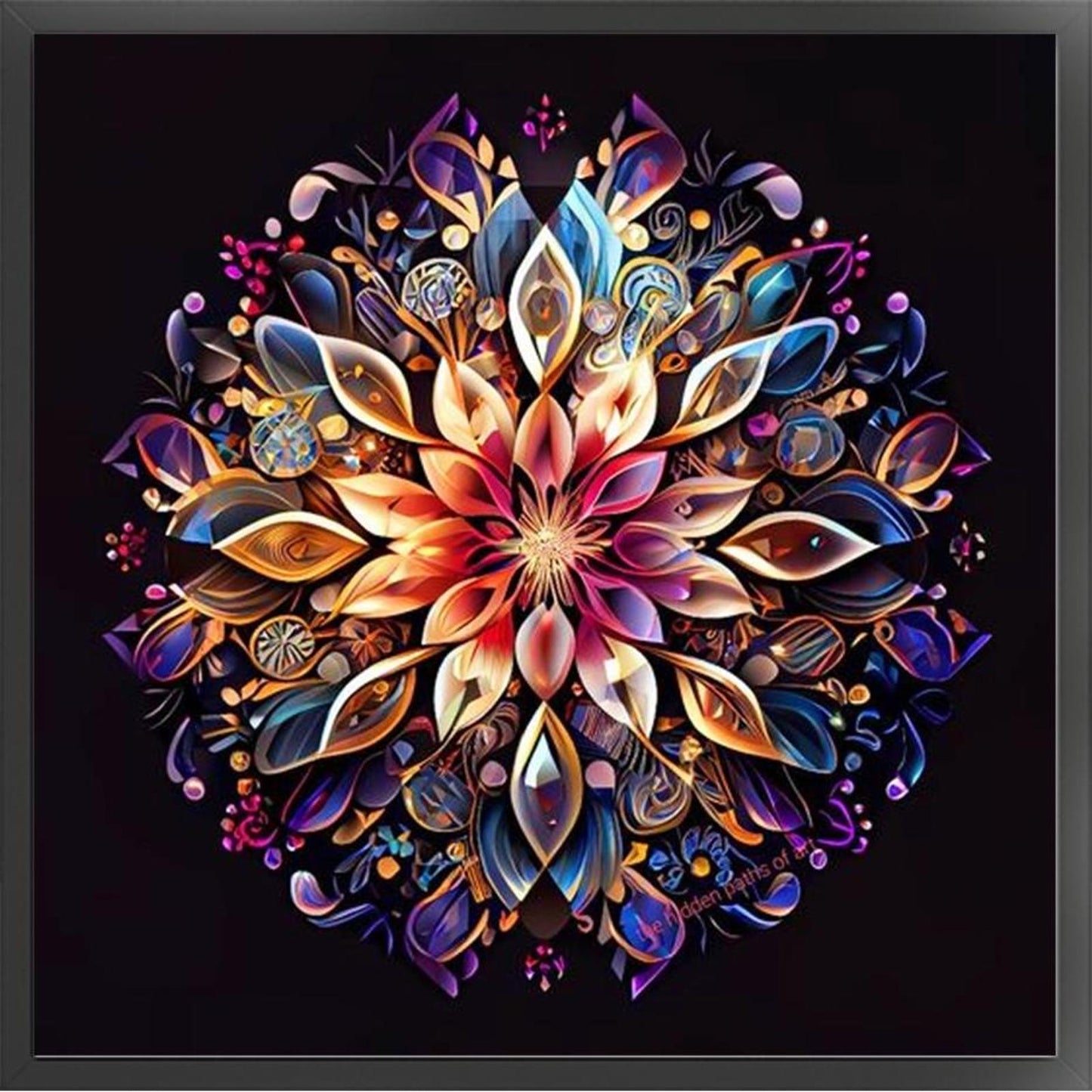 Mandala Flower - Full 11CT Stamped Cross Stitch 40x40CM - Huacan