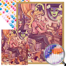 Load image into Gallery viewer, Girl With Magic Mirror 45*60CM(Picture) Full Round Drill Diamond Painting
