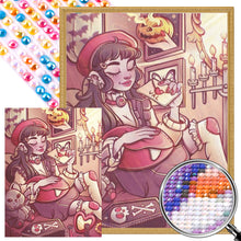 Load image into Gallery viewer, Vampire Girl 45*60CM(Picture) Full Round Drill Diamond Painting

