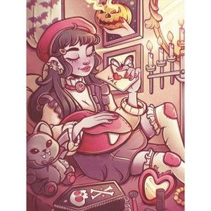 Vampire Girl 45*60CM(Picture) Full Round Drill Diamond Painting