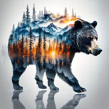 Load image into Gallery viewer, Silhouette Of A Black Bear In A Landscape 40*40CM(Picture) Full Round Drill Diamond Painting
