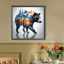 Load image into Gallery viewer, Silhouette Of A Black Bear In A Landscape 40*40CM(Picture) Full Round Drill Diamond Painting
