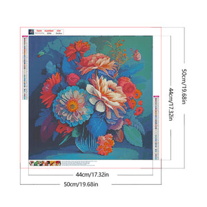 Flowers 50*50CM(Canvas) Full Round Drill Diamond Painting