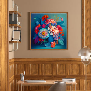 Flowers 50*50CM(Canvas) Full Round Drill Diamond Painting