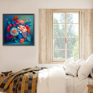 Flowers 50*50CM(Canvas) Full Round Drill Diamond Painting