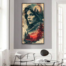 Load image into Gallery viewer, Vintage Moonlit Night Castle Girl 40*75CM(Canvas) Full Round Drill Diamond Painting
