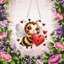 Load image into Gallery viewer, Acrylic Special Shape Love Bee 5D DIY Diamond Painting Hanging Pendant
