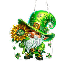 Load image into Gallery viewer, Acrylic Special Shape Sunflower Gnome 5D DIY Diamond Painting Dots Pendant
