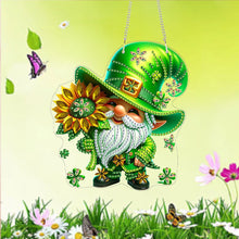 Load image into Gallery viewer, Acrylic Special Shape Sunflower Gnome 5D DIY Diamond Painting Dots Pendant
