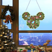 Load image into Gallery viewer, Acrylic 2D Flat DIY Mickey Mouse Wreath DIY Diamond Painting Set Diamond Art Kit

