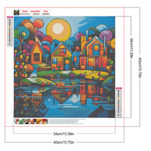 Load image into Gallery viewer, Colorful House 40*40CM(Canvas) Full Round Drill Diamond Painting

