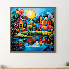Load image into Gallery viewer, Colorful House 40*40CM(Canvas) Full Round Drill Diamond Painting
