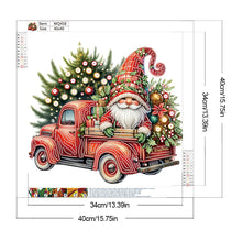 Load image into Gallery viewer, Gnome And Christmas Tree On A Truck 40*40CM(Canvas) Partial Special Shaped Drill Diamond Painting
