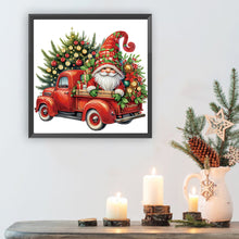 Load image into Gallery viewer, Gnome And Christmas Tree On A Truck 40*40CM(Canvas) Partial Special Shaped Drill Diamond Painting
