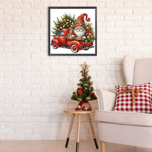 Load image into Gallery viewer, Gnome And Christmas Tree On A Truck 40*40CM(Canvas) Partial Special Shaped Drill Diamond Painting
