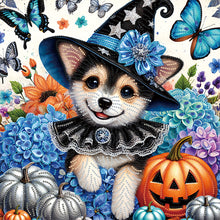 Load image into Gallery viewer, Halloween Dog 40*40CM(Canvas) Partial Special Shaped Drill Diamond Painting
