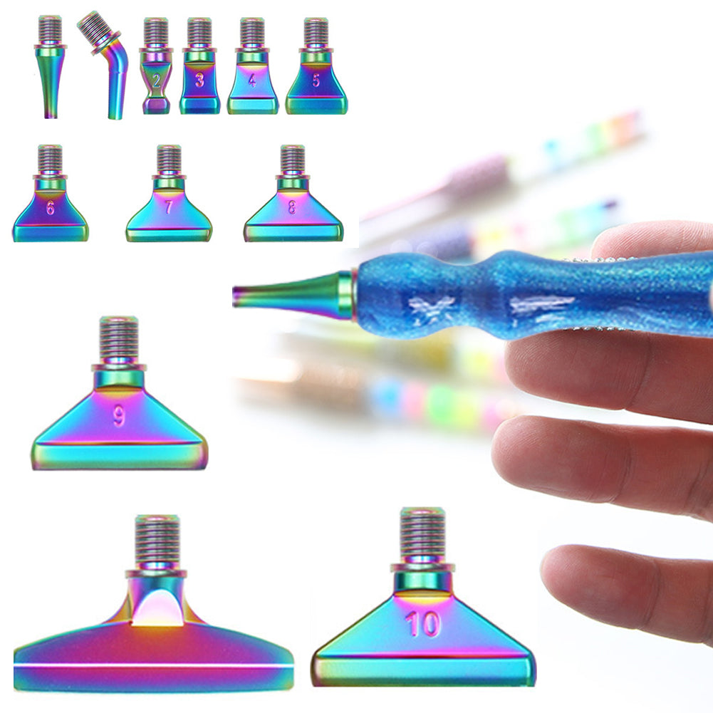 12Pcs 5D DIY Diamond Painting Pen Heads Kit Diamond Painting Tools (Colorful)