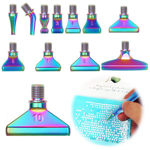12Pcs 5D DIY Diamond Painting Pen Heads Kit Diamond Painting Tools (Colorful)
