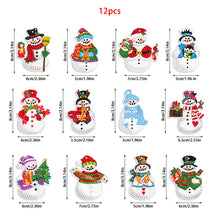 Load image into Gallery viewer, 12Pcs Acrylic Christmas Hanging Diamond Painting Art Kits for Christmas Tree
