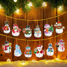 Load image into Gallery viewer, 12Pcs Acrylic Christmas Hanging Diamond Painting Art Kits for Christmas Tree
