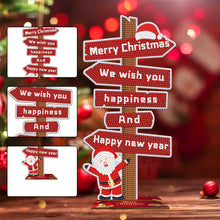 Load image into Gallery viewer, Wooden Special Shaped Christmas Sign Desktop Diamond Art Kits for Home Office
