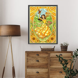 Princess Belle 40*55CM(Canvas) Full Round Drill Diamond Painting