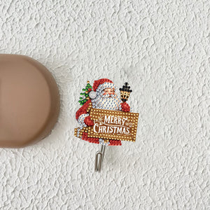 8Pcs Christmas Santa Claus Diamond Art Hanging Hooks DIY Diamond Painting Hooks