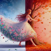 Load image into Gallery viewer, Yishu - Four Seasons Girl - 50*50CM 11CT 3 Stamped Cross Stitch
