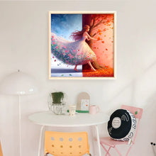 Load image into Gallery viewer, Yishu - Four Seasons Girl - 50*50CM 11CT 3 Stamped Cross Stitch
