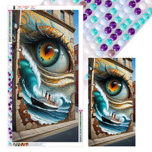 Load image into Gallery viewer, Wall-Eyes, Ship, And Sea 40*75CM(Canvas) Full Round Drill Diamond Painting
