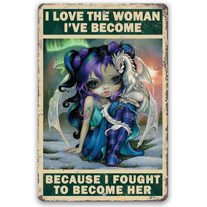 Retro Illustration Of A Pterosaur Girl 35*45CM(Canvas) Full Round Drill Diamond Painting