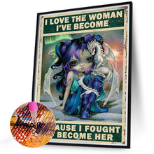 Load image into Gallery viewer, Retro Illustration Of A Pterosaur Girl 35*45CM(Canvas) Full Round Drill Diamond Painting
