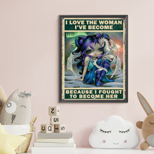 Load image into Gallery viewer, Retro Illustration Of A Pterosaur Girl 35*45CM(Canvas) Full Round Drill Diamond Painting
