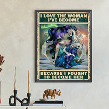 Load image into Gallery viewer, Retro Illustration Of A Pterosaur Girl 35*45CM(Canvas) Full Round Drill Diamond Painting
