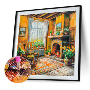 Room Corner 50*50CM(Picture) Full Square Drill Diamond Painting