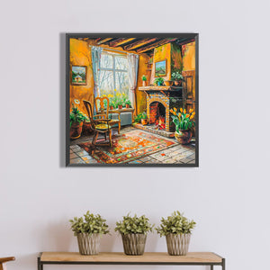 Room Corner 50*50CM(Picture) Full Square Drill Diamond Painting